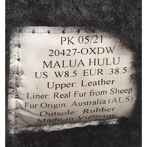 OluKai Women’s Malua Hulu Comfort Black Leather Booties Size 8.5 US - Picture 8 of 9